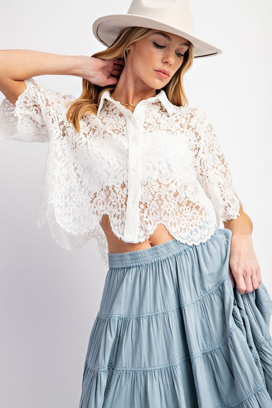 Christine Lace Crop Top